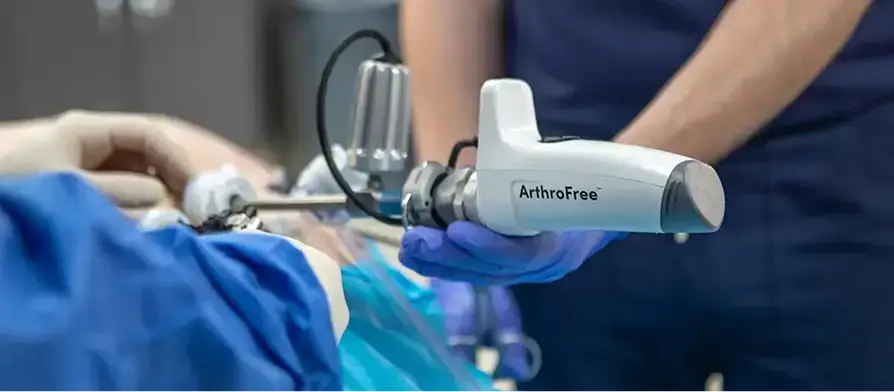 Nurse using medical device